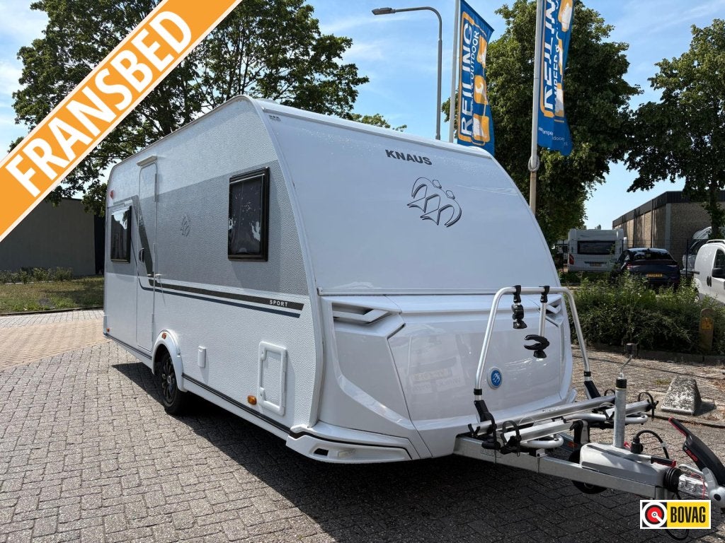 Knaus Sport 450 FU Mover luifel hordeur, Caravans en Kamperen, Rondzit, Bedrijf, Overige typen, 4 tot 5 meter
