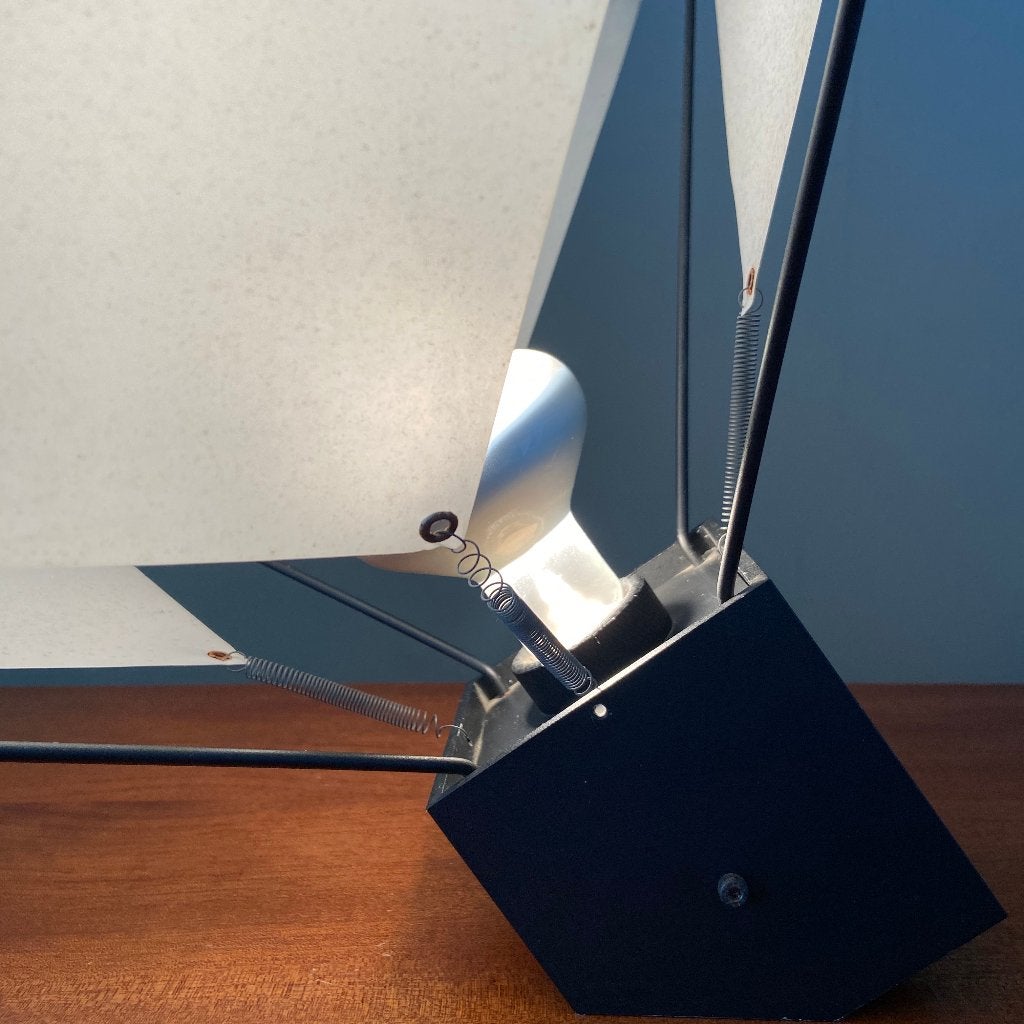 Industrieel design tafellamp aluminium papier Bruno Munari, Gebruikt, Danese, Bruno Munari, Kunststof