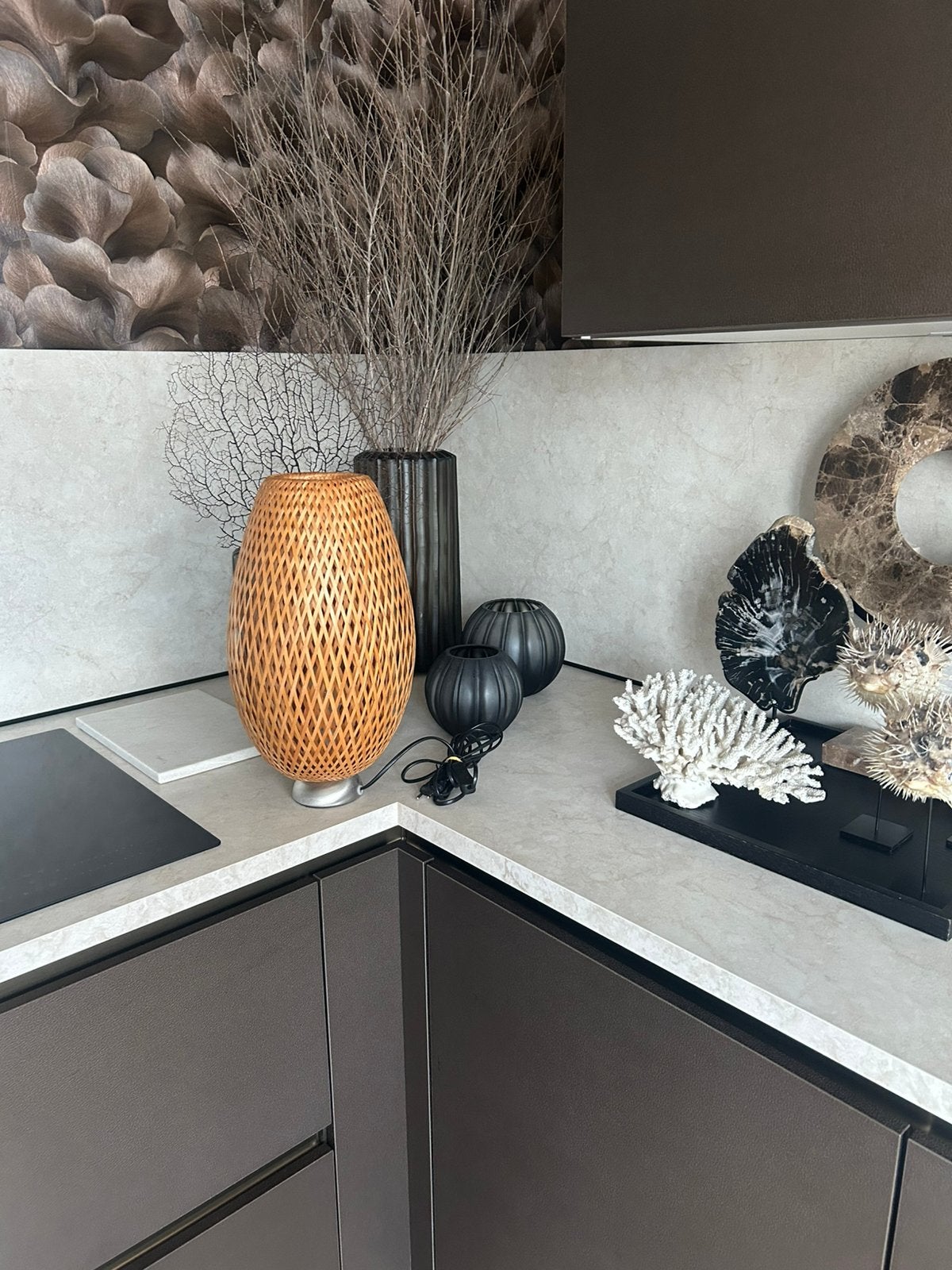 Mooie bamboe Ikea tafellamp Boja, Ophalen of Verzenden, Zo goed als nieuw
