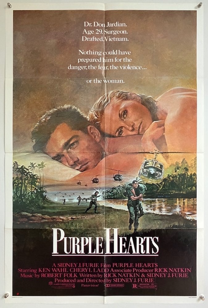 Purple Hearts (1984) - Originele filmposter, Verzenden, Zo goed als nieuw, A1 t/m A3, Film en Tv