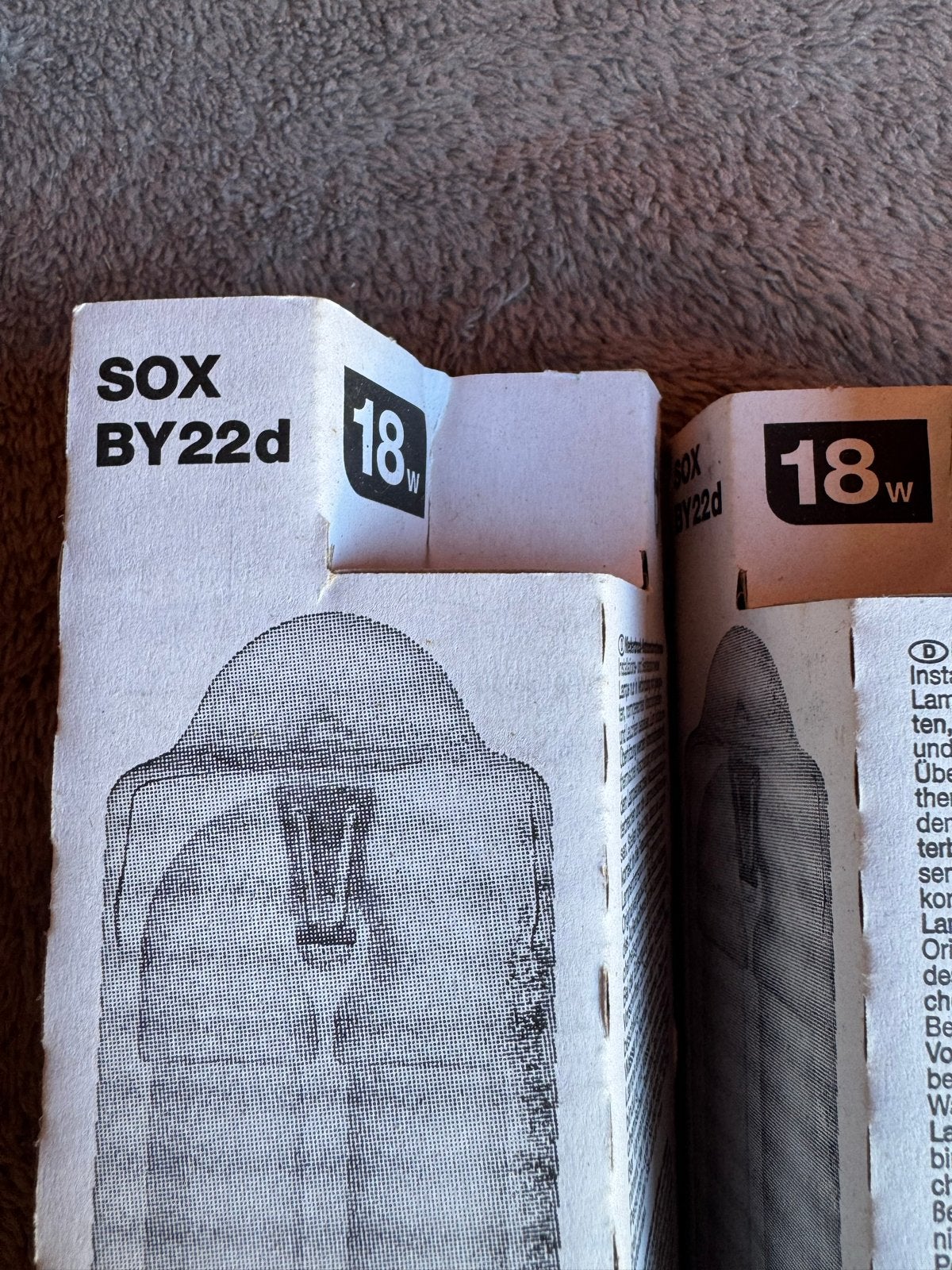 OSRAM SOX BY22d 18W Gasontladingslampen (5 stuks), Gasontladingslamp, B22 (Bajonetsluiting), Osram, Nieuw