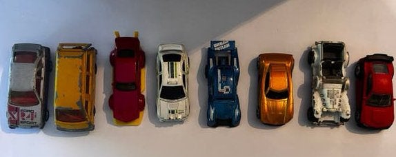 8 modelauto’s – Matchbox, Majorette & Hot Wheels, Ophalen of Verzenden, Gebruikt