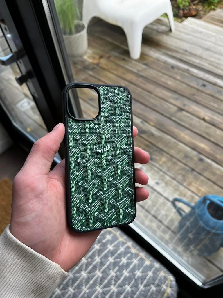 Goyard telefoonhoesje groen iphone 13-14, IPhone 13, Overige merken, Nieuw, Hoesje of Tasje