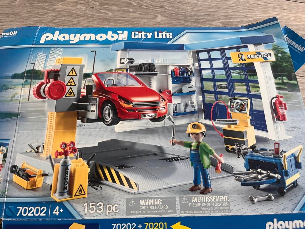 Playmobile autogarage, Kinderen en Baby's, Speelgoed | Playmobil, Ophalen, Zo goed als nieuw