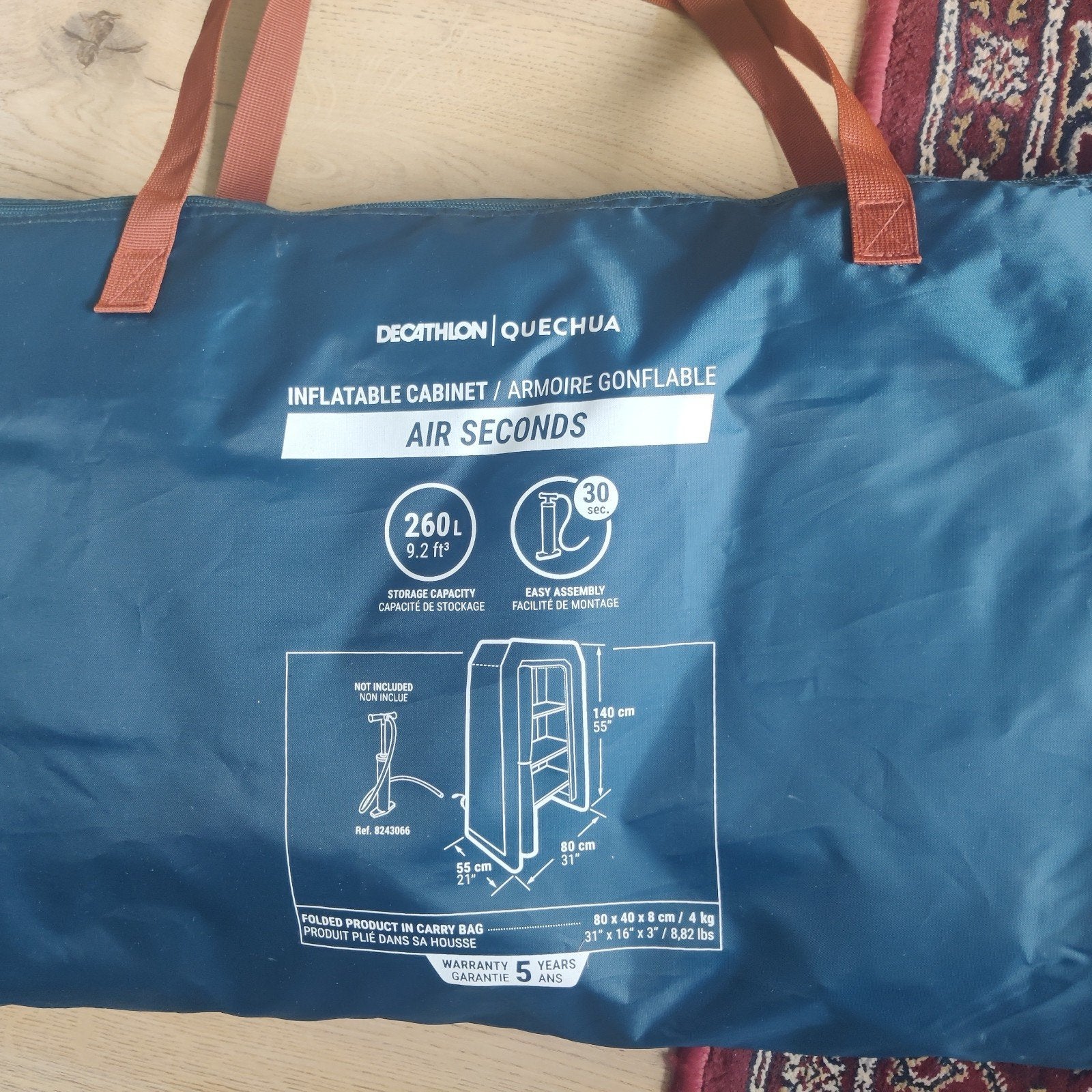 Opblaasbare kast Quecha voor in (voor)tent, Ophalen, Zo goed als nieuw