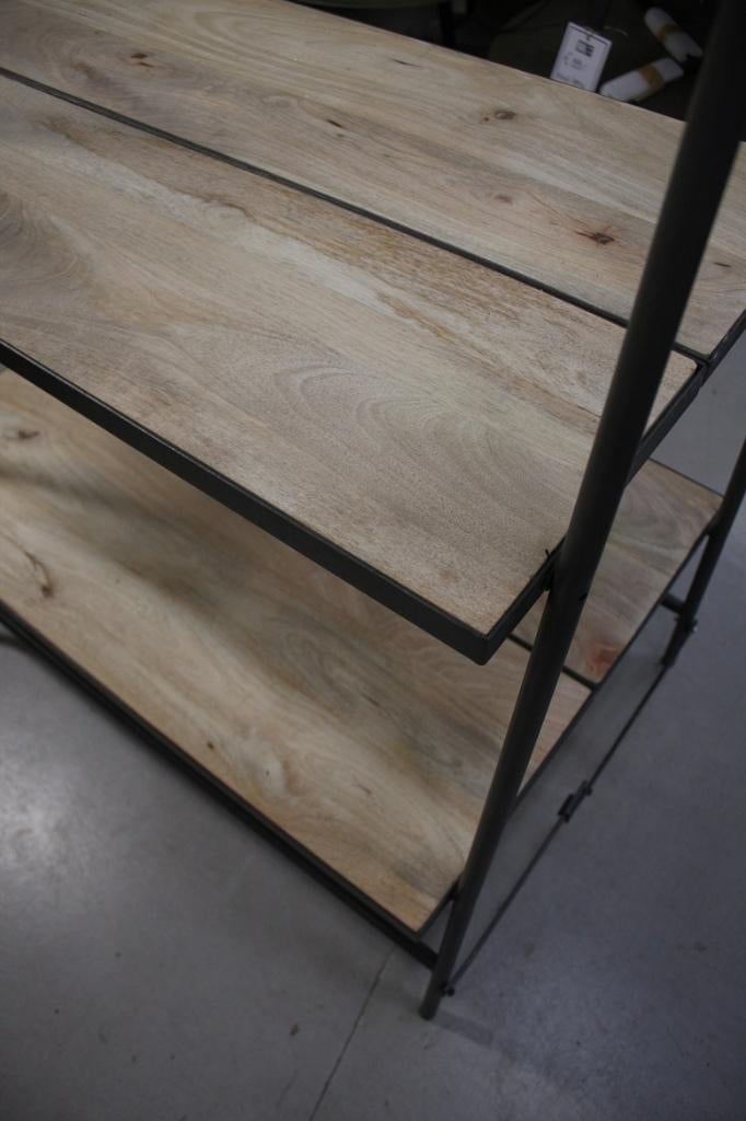 Hippe open kast / kledingrek metaal hout inklapbaar, Met plank(en), 50 tot 100 cm, Zo goed als nieuw, 150 tot 200 cm