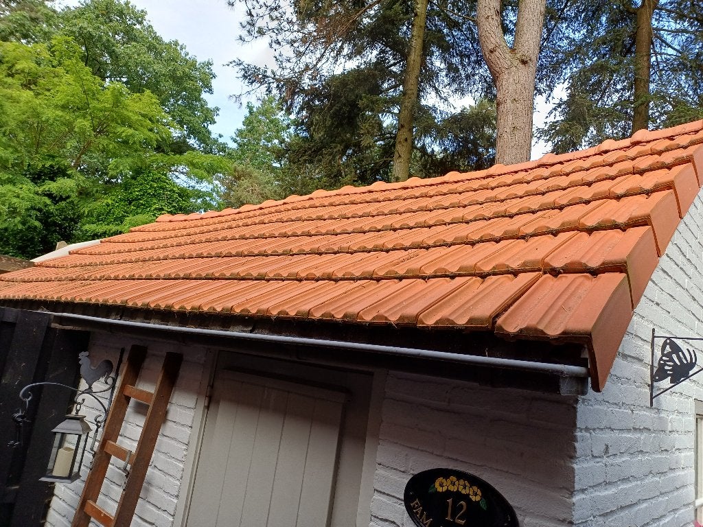 Nelskamp rode dakpannen en toebehoren/hulpstukken, Ophalen, Steen of Klei, Zo goed als nieuw, 15 m² of meer