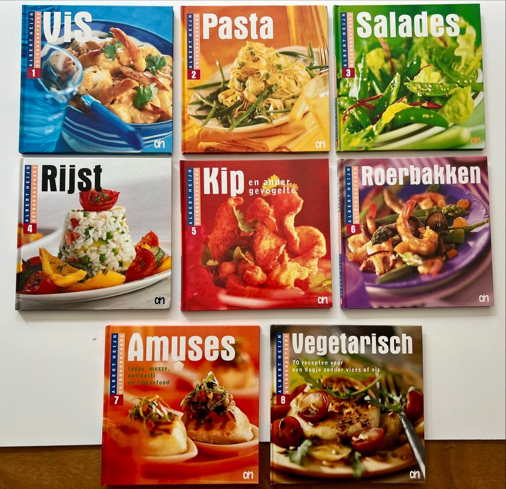Albert Heijn eetboekenreeks 8 delen, Boeken, Kookboeken, Hoofdgerechten, Vegetarisch, Ophalen of Verzenden, Zo goed als nieuw