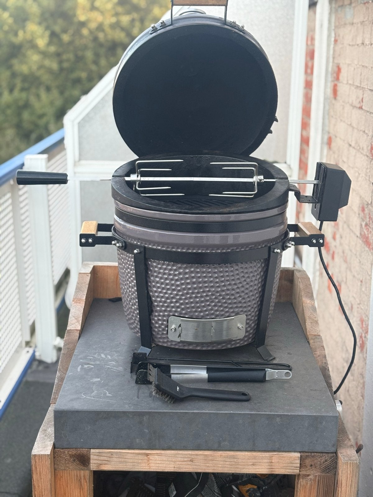 Draaispit Kamado 40 cm, Ophalen, Zo goed als nieuw