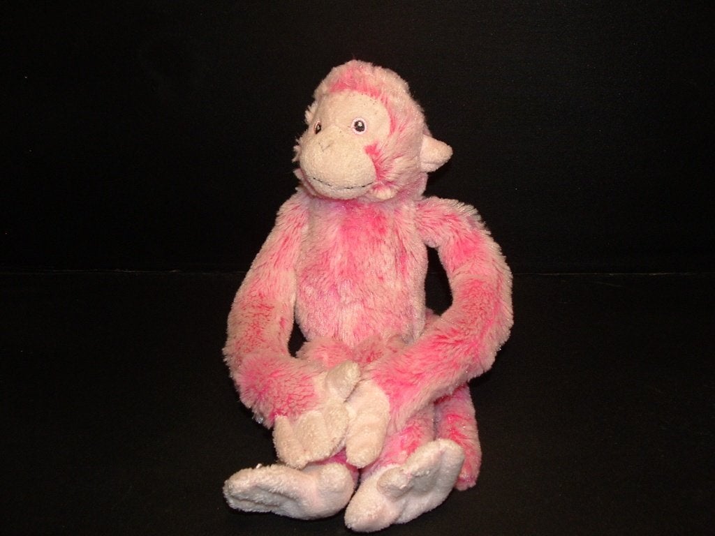 APENHEUL AAP PLUCHE LANGHARIG LICHTROZE/ROZE, Kinderen en Baby's, Speelgoed | Knuffels en Pluche, Ophalen of Verzenden, Nieuw