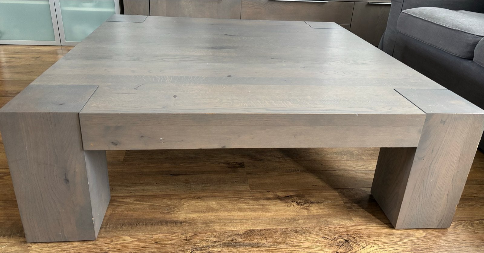 Goossens Salontafel Quint - Grey - 110x110x35 cm, Ophalen, Gebruikt, 100 tot 150 cm, 100 tot 150 cm