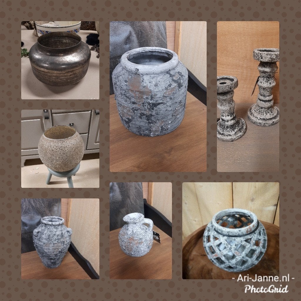 NIEUW! Stoere, landelijke kruiken, potten, vazen, decoratie, Huis en Inrichting, Woonaccessoires | Vazen, Steen, Overige kleuren