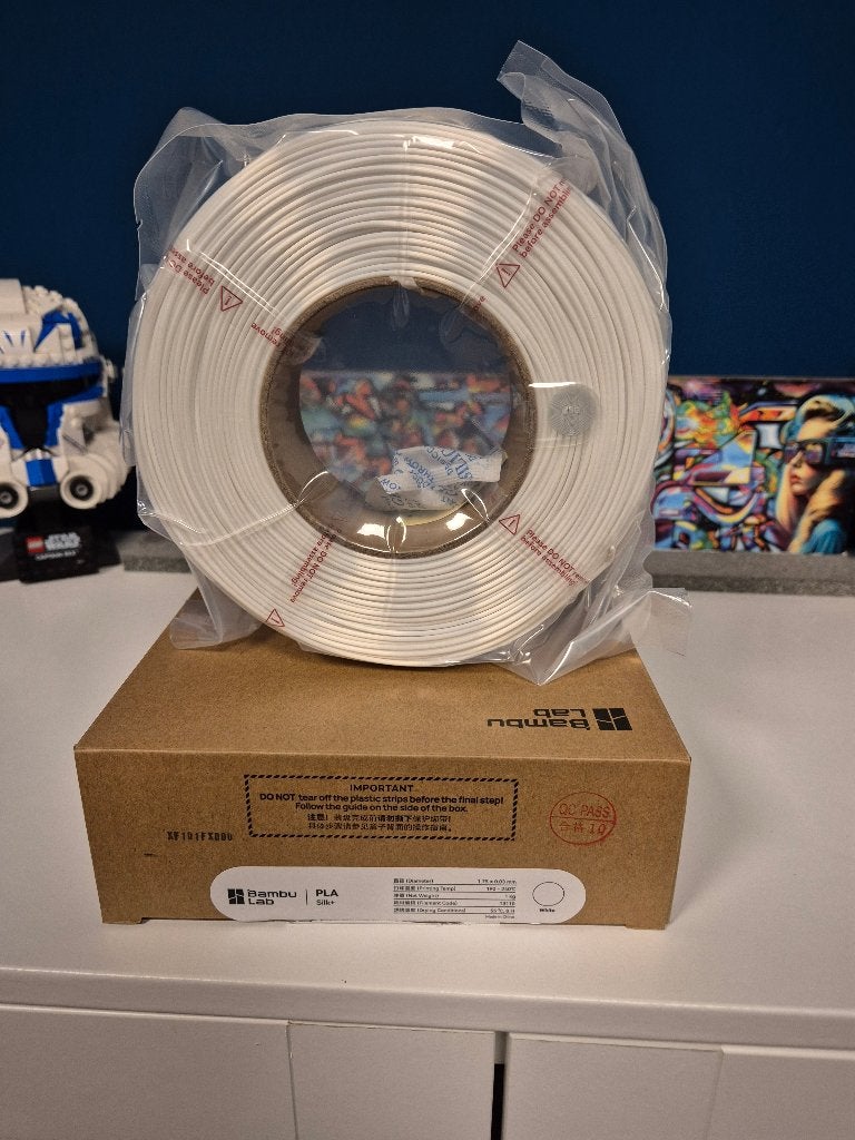 Bambu Lab PLA Silk+ refill - White (1kg), Computers en Software, Ophalen of Verzenden, Nieuw, Filamentrollen