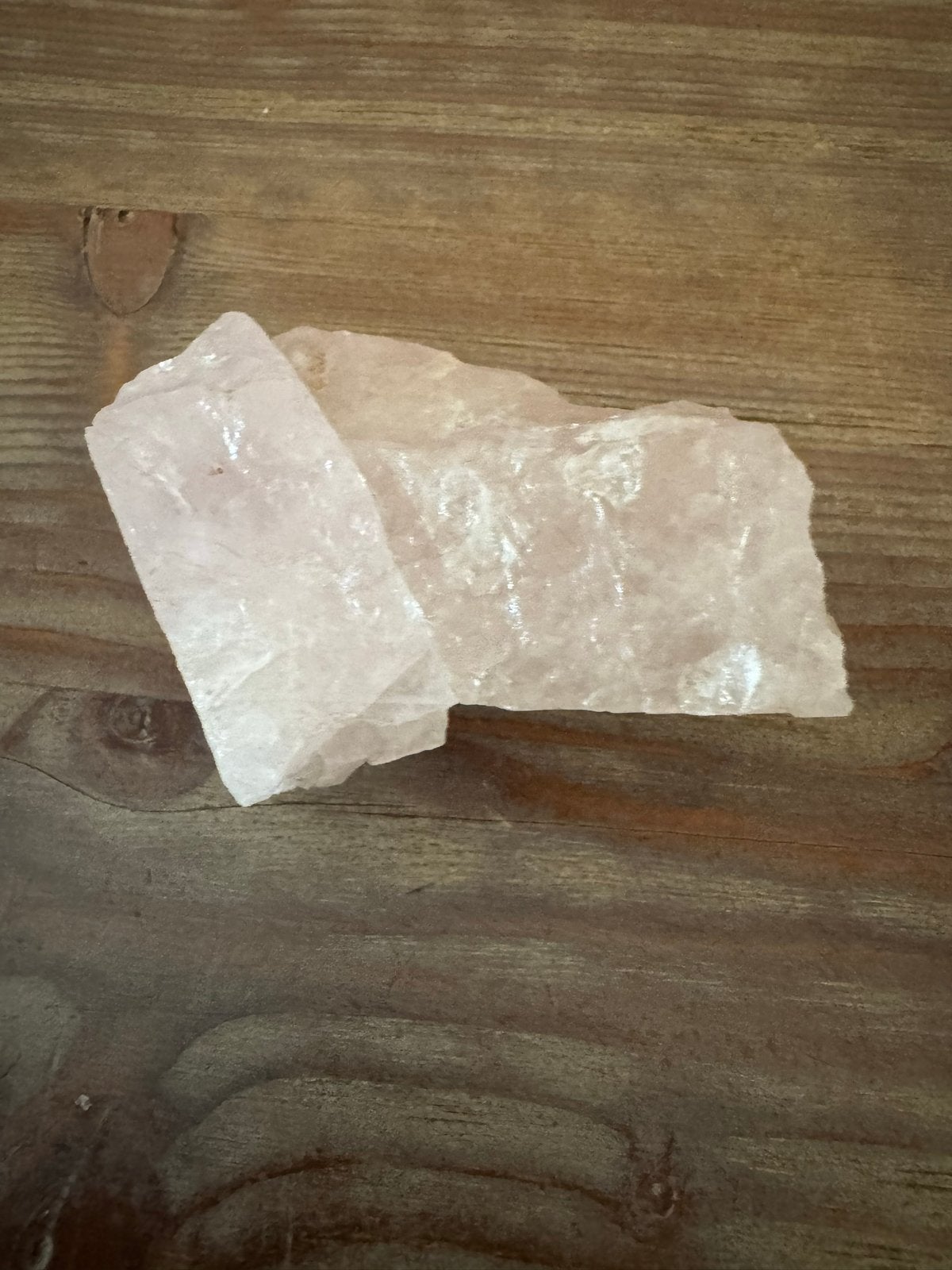 Ruwe Rozenkwarts Kristal - Natuurlijke Edelsteen, Ophalen of Verzenden, Zo goed als nieuw