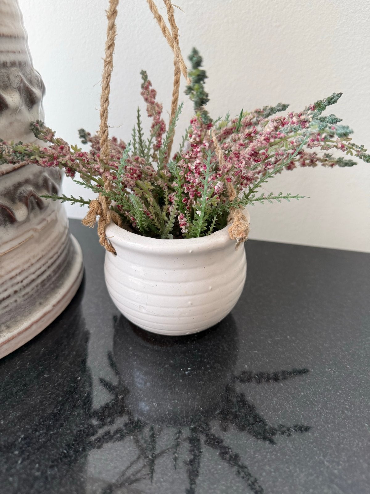 Kunstplant Heide in Hangpot - Perfect voor Balkon/Buiten, Ophalen, Kunstplant, Nieuw, Kunststof