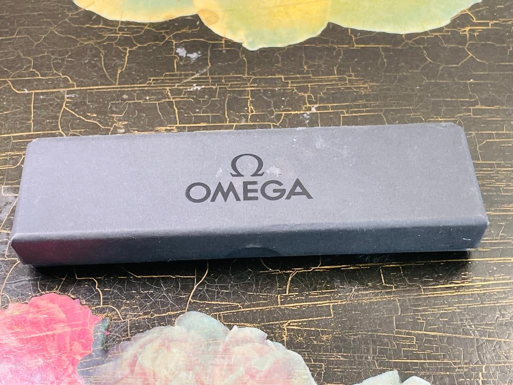 Originele Omega Luxe Zwarte Balpen met Box, Overige merken, Met doosje, Zo goed als nieuw, Balpen