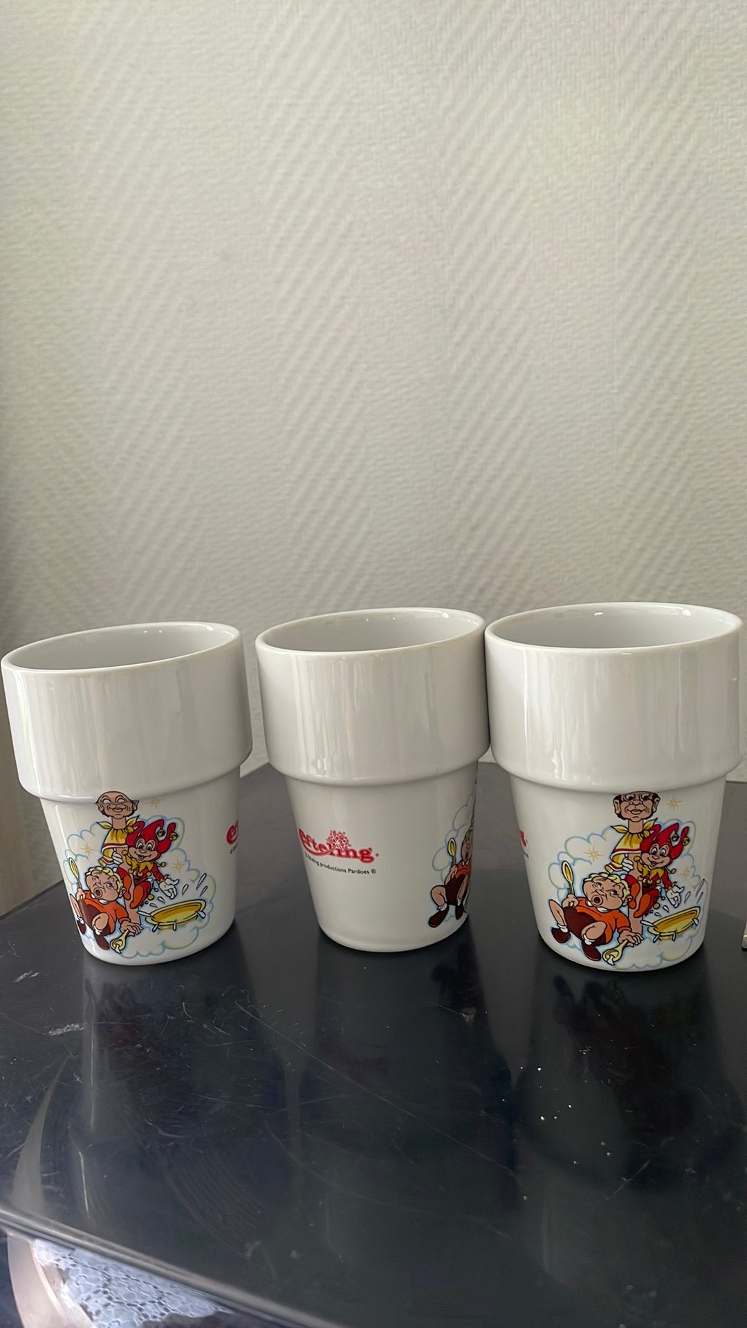 3 Efteling melk bekers, Ophalen of Verzenden, Zo goed als nieuw, Gebruiksvoorwerp