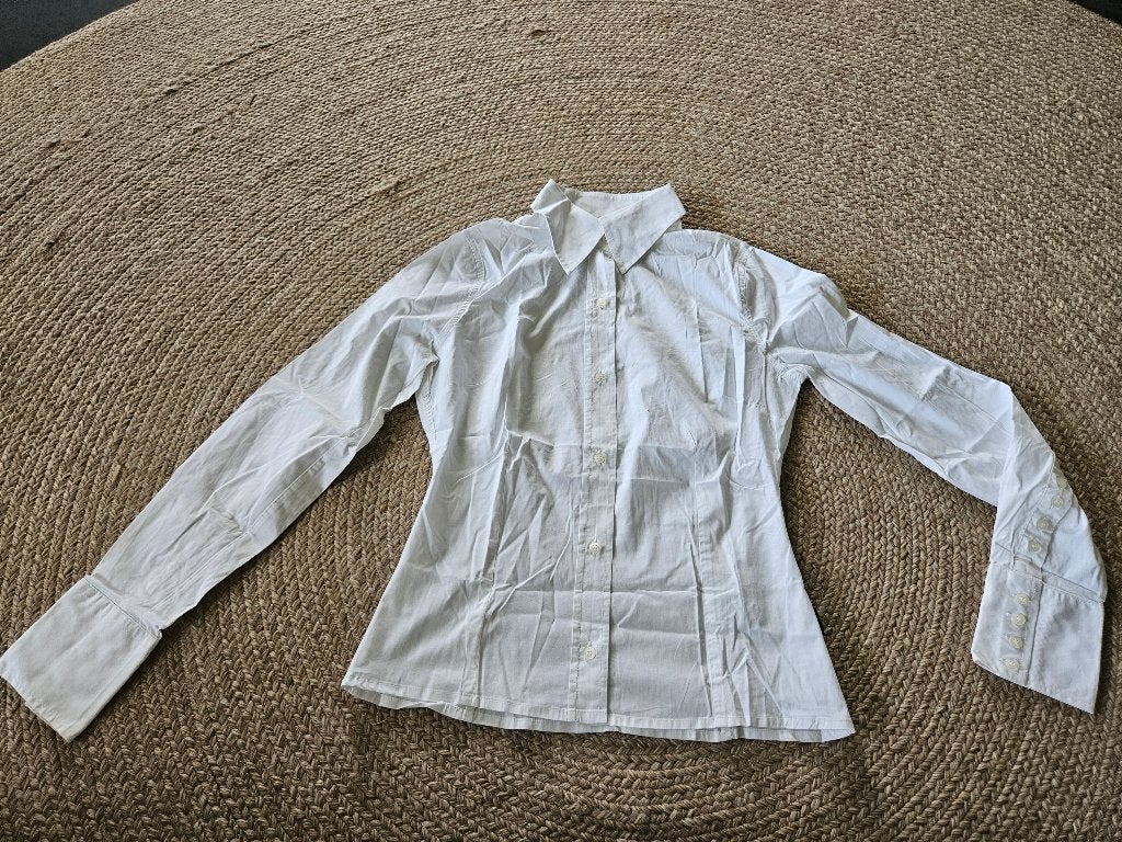 Witte blouse van dept, maat xs, Wit, Ophalen of Verzenden, Zo goed als nieuw, Maat 34 (XS) of kleiner
