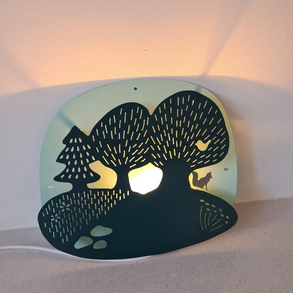 Ikea Duggregn wandlamp  nachtlamp kinderkamer bosdieren vos, Bedlamp, IKEA, Overige fittingen, Ophalen of Verzenden