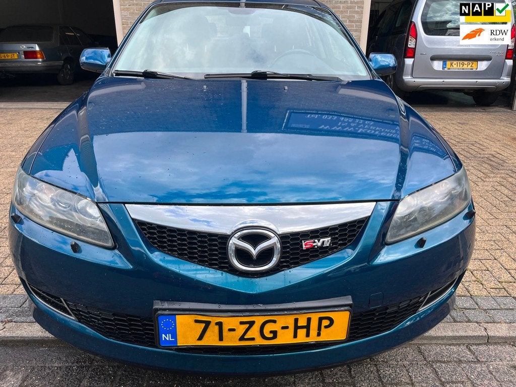 Mazda 6 Sport 2.0i Executive sport svt, Auto's, Mazda, Gebruikt, Zwart, Blauw, Bedrijf