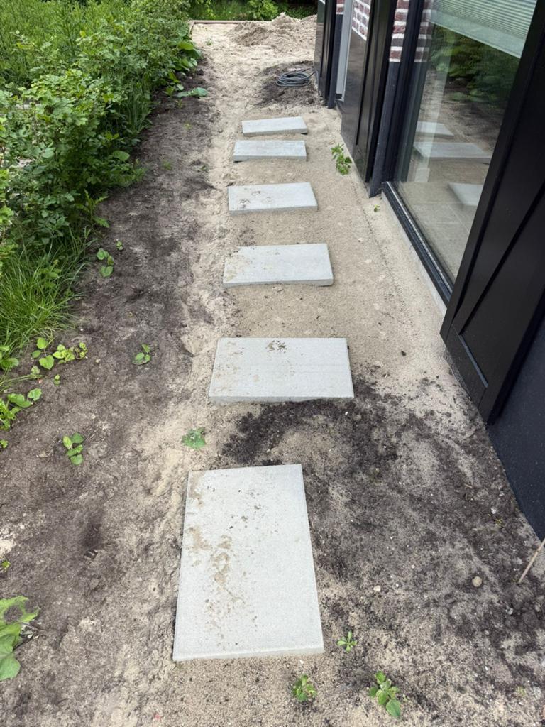58 beton tegels 40x60x5, Tuin en Terras, Tegels en Klinkers, Ophalen, Zo goed als nieuw