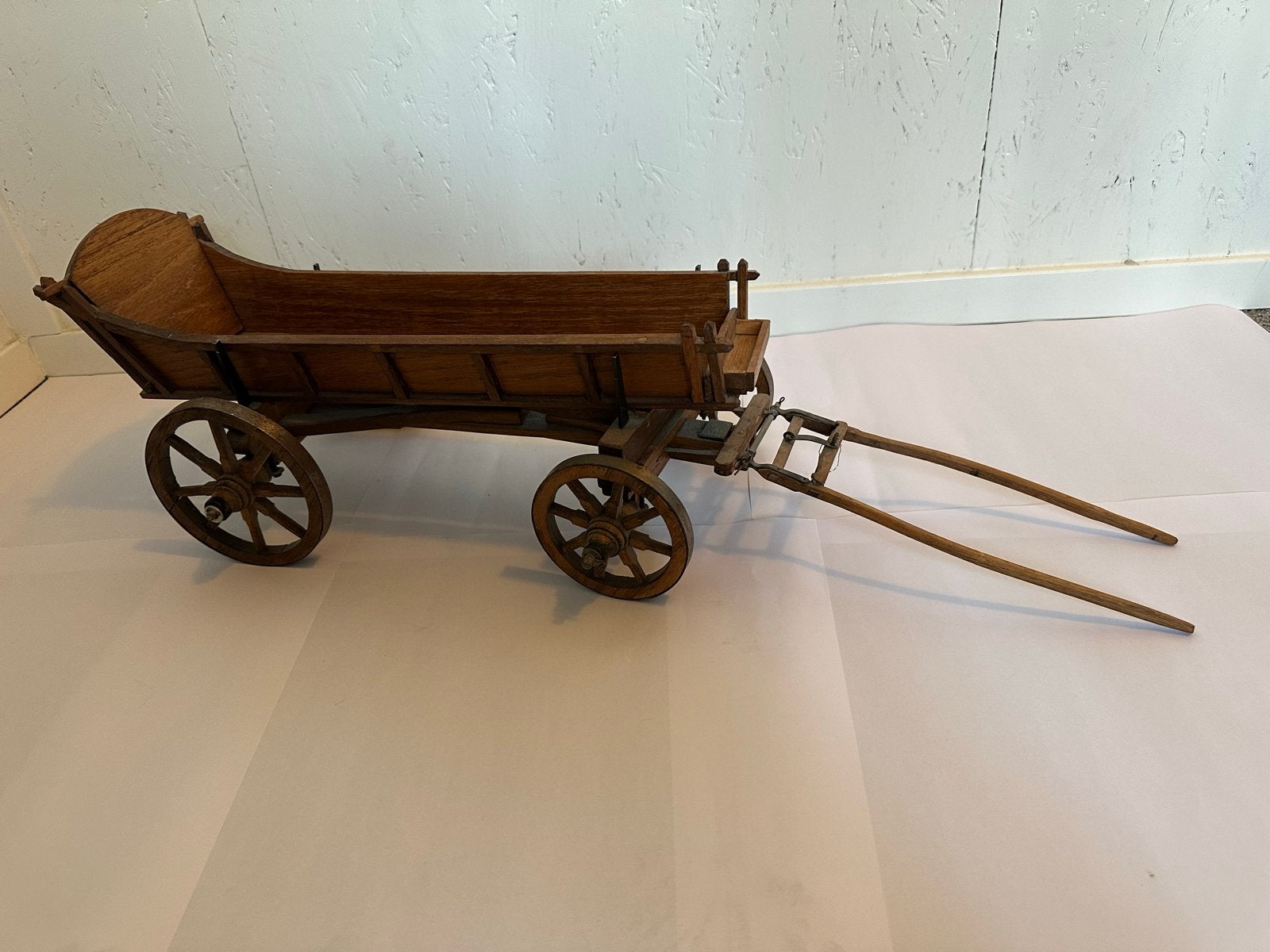 Decoratieve handgemaakte houten boerenwagen, Antiek en Kunst, Ophalen of Verzenden