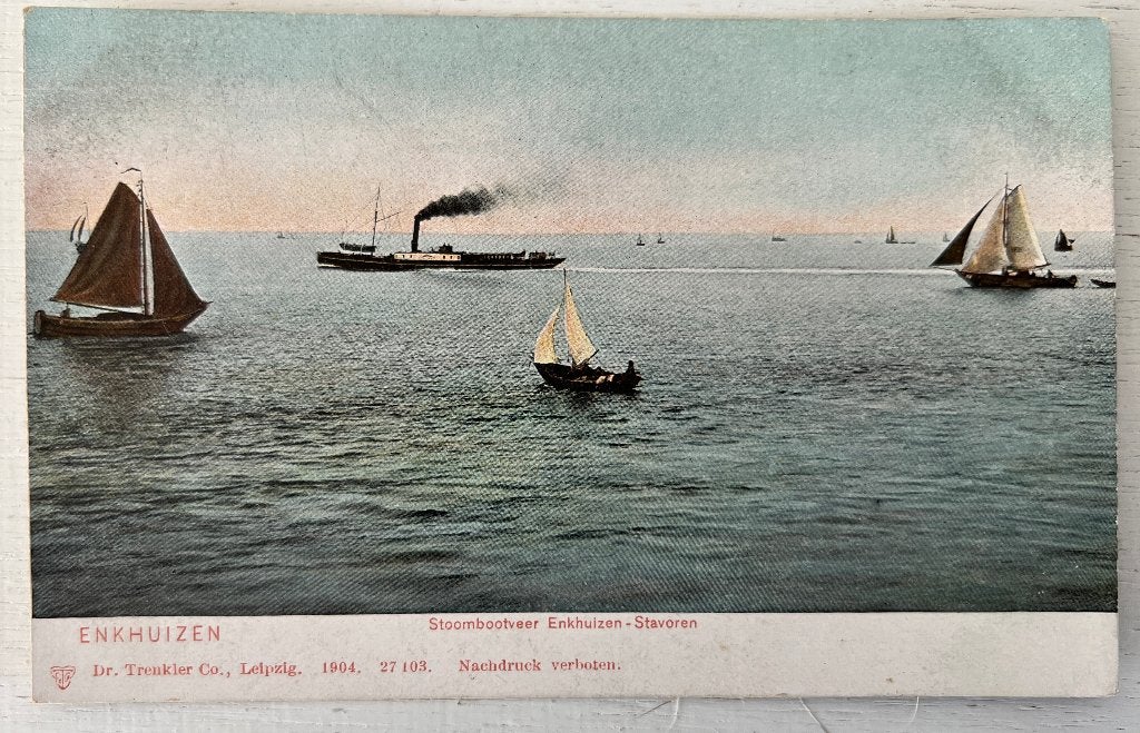 Oude Ansichtkaart - Enkhuizen - Stoombootveer, Ophalen of Verzenden, Voor 1920, Ongelopen, Noord-Holland