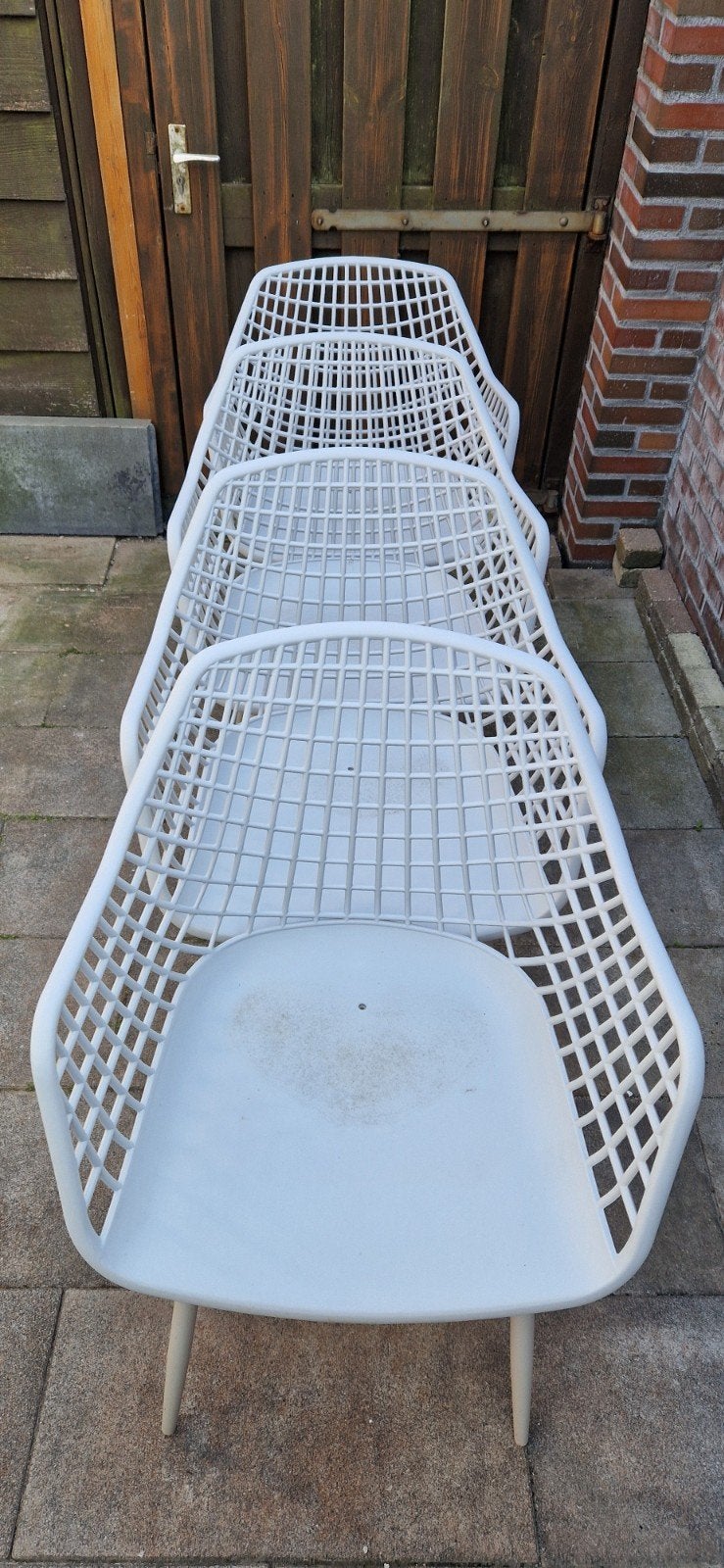 Set van 4 tuinstoelen, Modern design, Overige kleuren, Ophalen of Verzenden, Vier