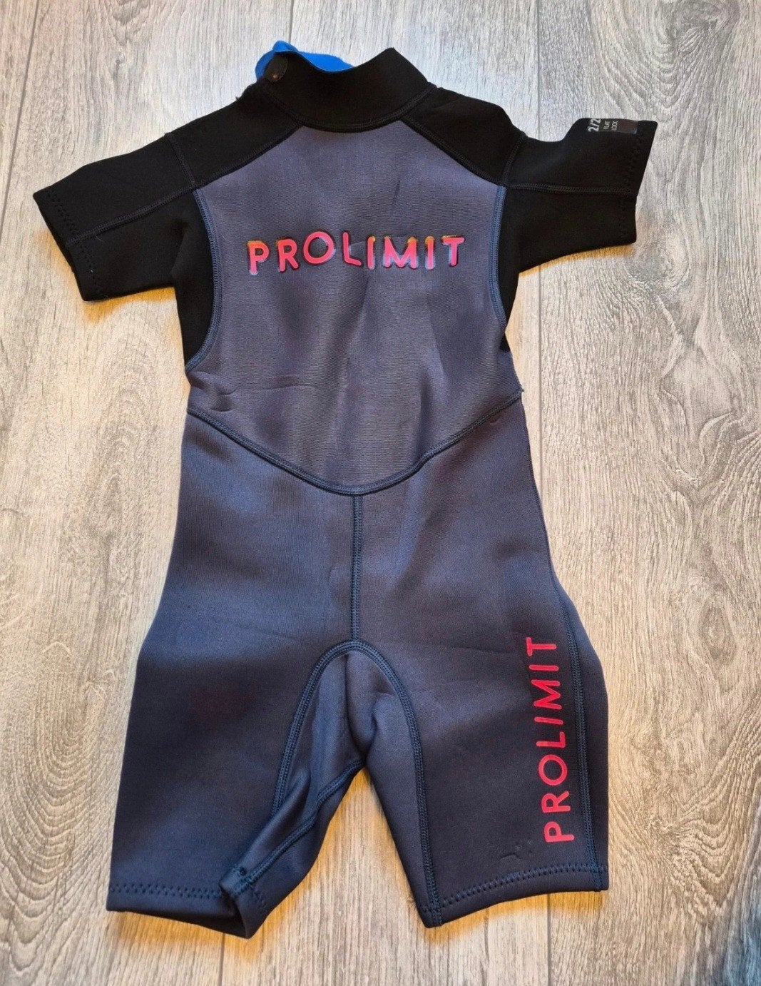 prolimit grommet shorty 2xs 110 116 blauw tood, Ophalen of Verzenden, Zo goed als nieuw, Kind, Wetsuit