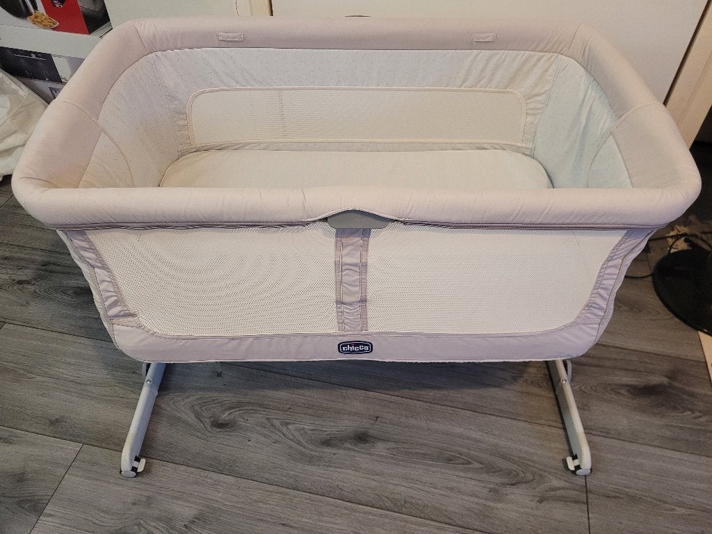 Chicco Next2me co-sleeper - compleet met matras en reistas, Ophalen, Gebruikt, Minder dan 140 cm, Matras