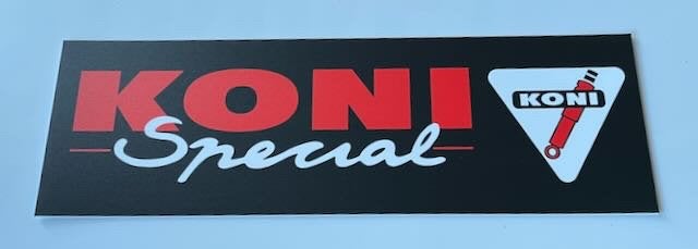 KONI Special zwart  - reclamebord   40 x13 cm, Verzamelen, Ophalen of Verzenden, Zo goed als nieuw, Auto's