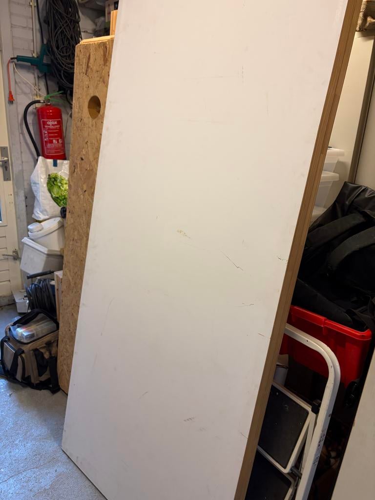 Nieuwe Vlakke Stompe Deur 201,5 x 88 cm (Grondverf), Ophalen, 80 tot 100 cm, Binnendeur, Nieuw