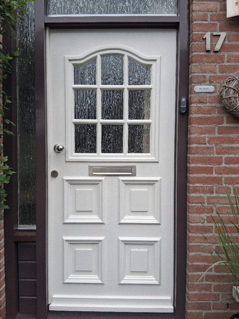 Maranti voordeur in perfecte staat, Ophalen, Minder dan 80 cm, 200 tot 215 cm, Glas