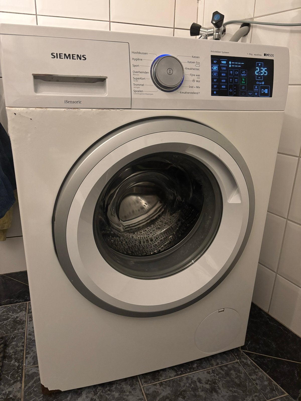 Siemens iSensoric wasmachine - 8kg, 1400 toeren, Witgoed en Apparatuur, 1200 tot 1600 toeren, Gebruikt, 8 tot 10 kg, Ophalen of Verzenden