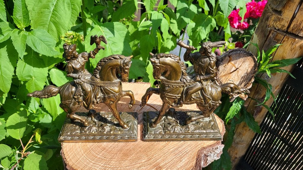 Antieke Topset Boekensteunen / Beelden  100% Origineel, Antiek en Kunst, Handgemaakt, Minder dan 20 cm, Art nouveau, Ophalen of Verzenden