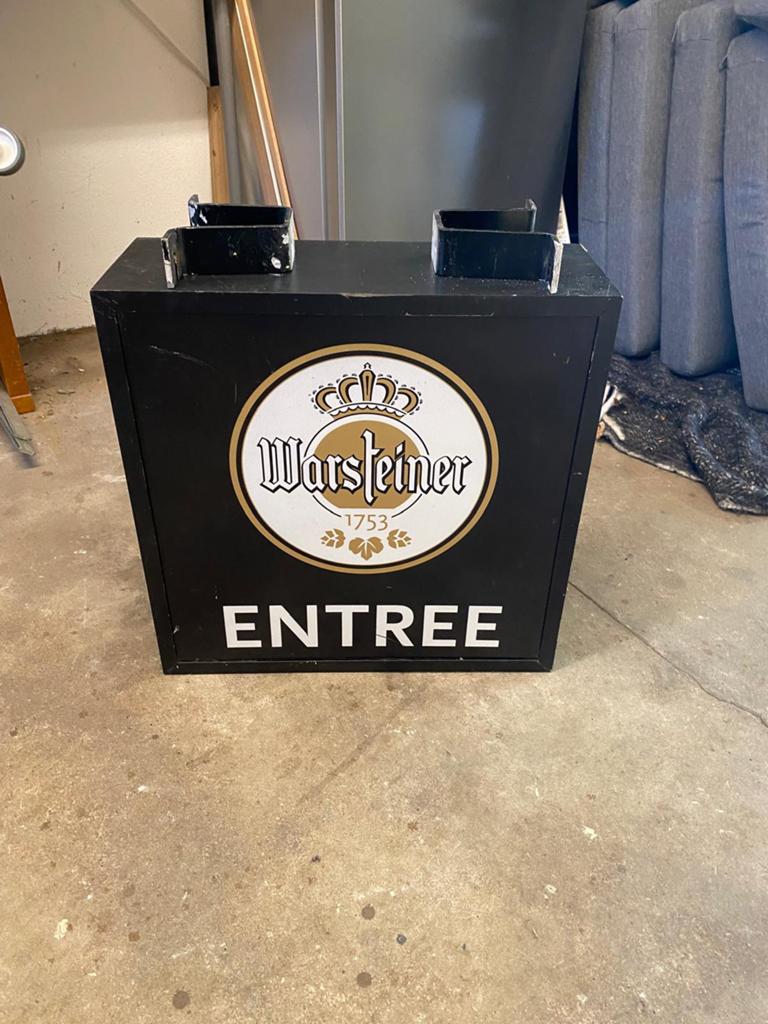 Warsteiner lichtbak, Ophalen of Verzenden, Gebruikt, Reclamebord, Plaat of Schild, Overige merken
