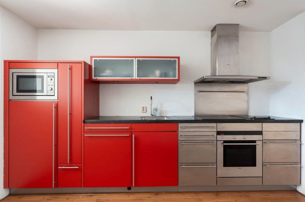 Retro Keuken - zelf afhalen, Ophalen, Gebruikt, Graniet of Steen, Enkelwandige keuken
