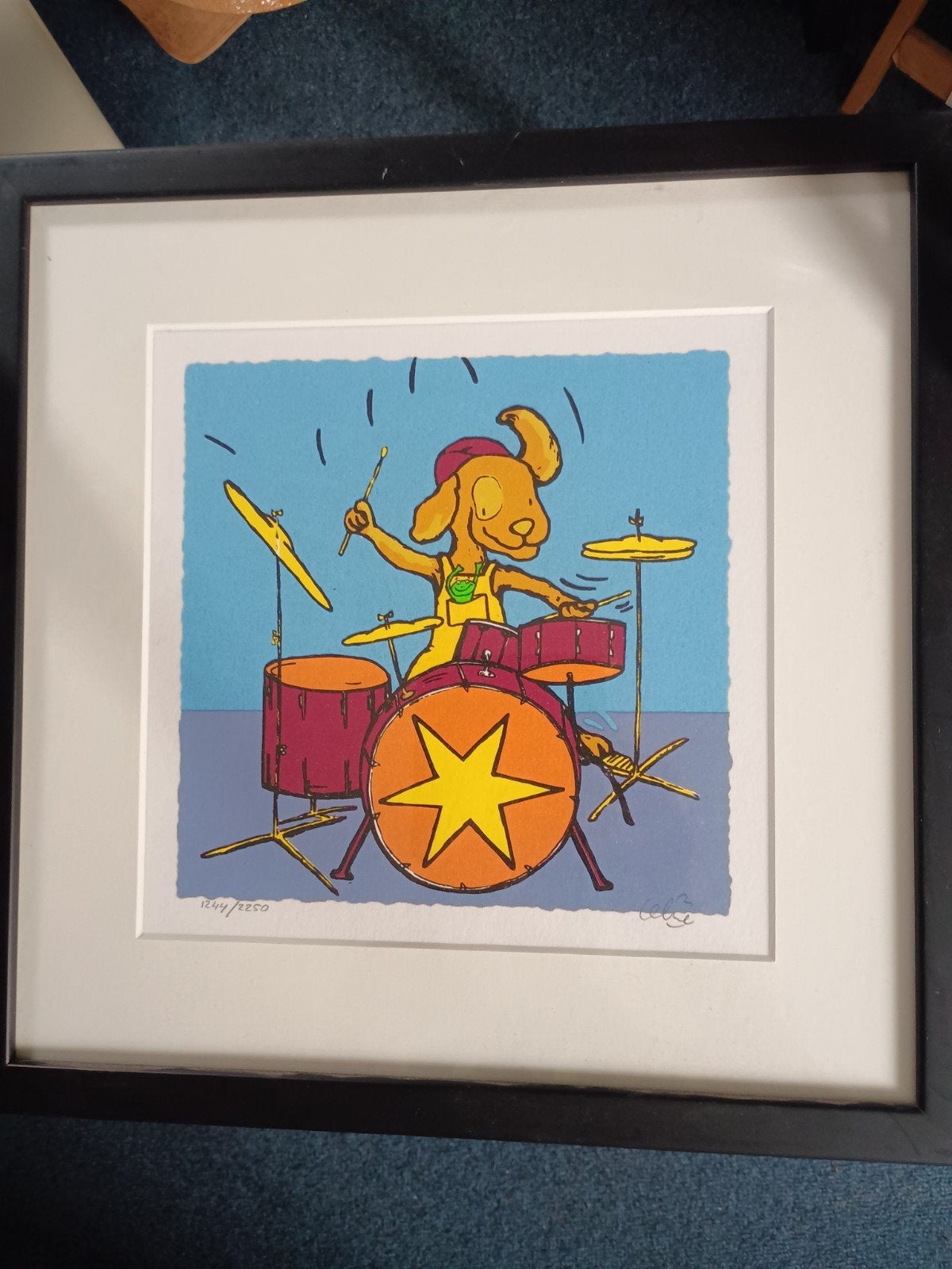 Zeefdruk Celine Maat - Drummer nieuw, Antiek en Kunst, Kunst | Litho's en Zeefdrukken, Ophalen of Verzenden