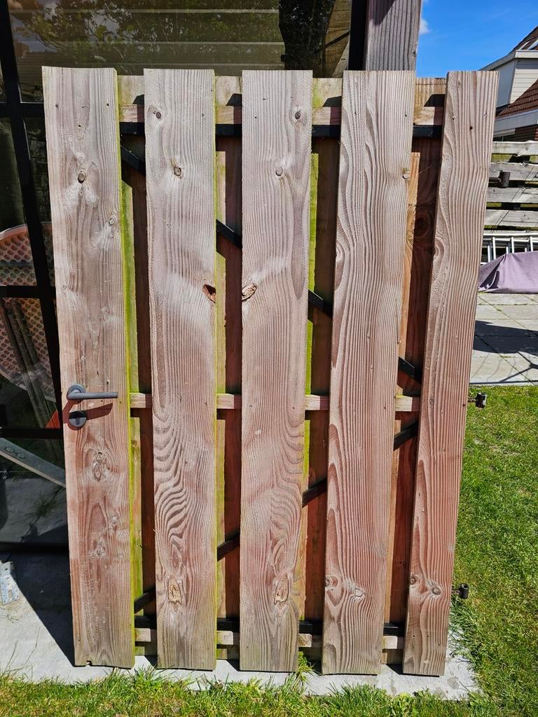 Houten Tuinpoort met Beslag, Tuin en Terras, Ophalen, Met poort, Gebruikt, Tuinhek