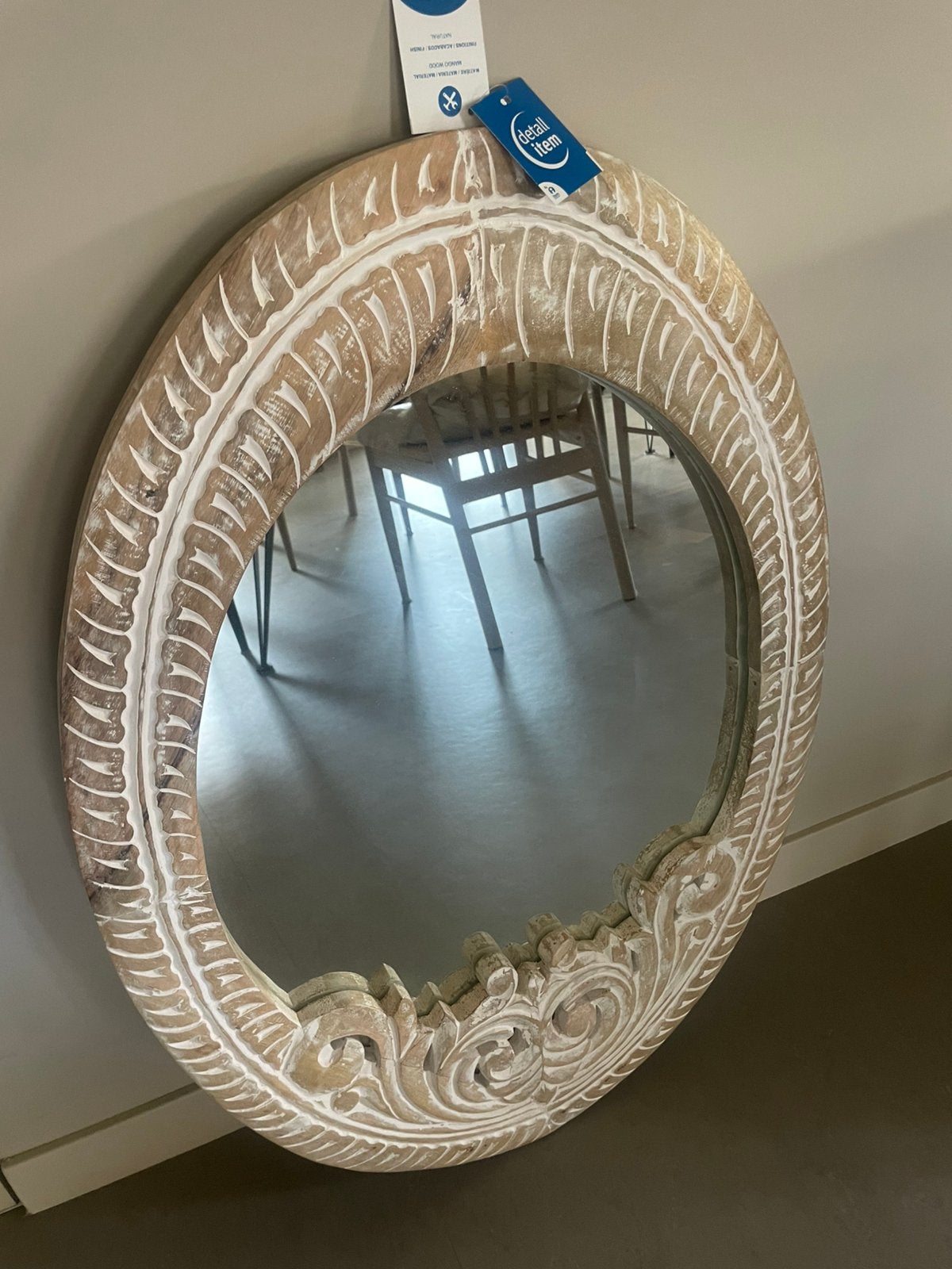 Nieuwe apiegel - ovaal 90x66x4cm, Ophalen, Nieuw, Minder dan 100 cm, Ovaal