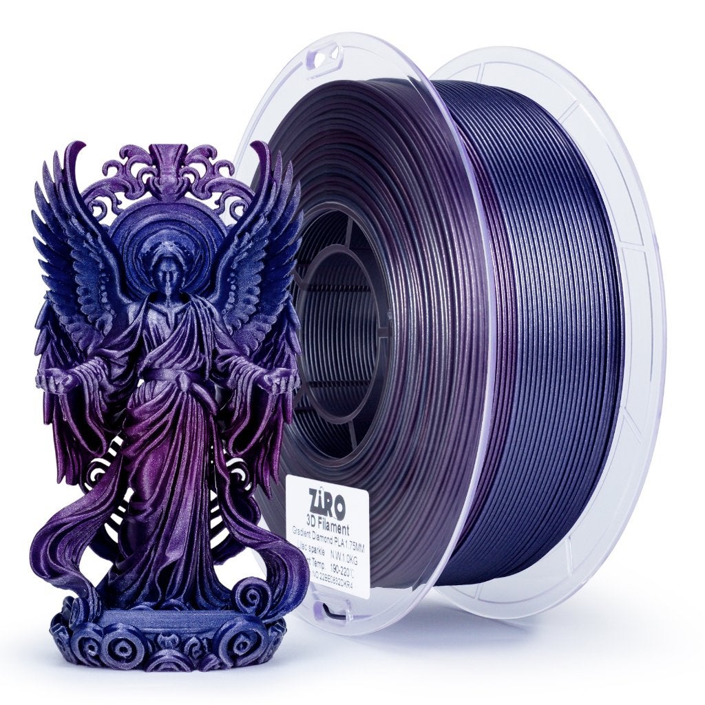ZIRO Gradient Diamond PLA – Lilac Sparkle – 1KG – 1.75mm, Computers en Software, Ophalen of Verzenden, Nieuw, Filamentrollen