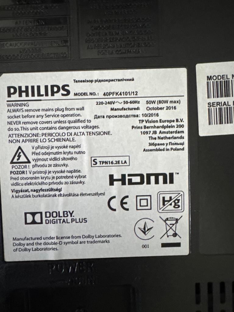Philips 40PFK4101/12 Full HD LED TV - 102 cm, Philips, 50 Hz, Ophalen of Verzenden, 100 cm of meer