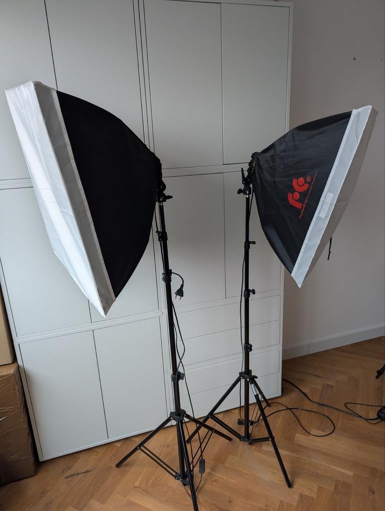Fotolampen softbox falcon eyes studiolamp set ZONDER STATIEF, Ophalen of Verzenden, Lamp of Flitsset