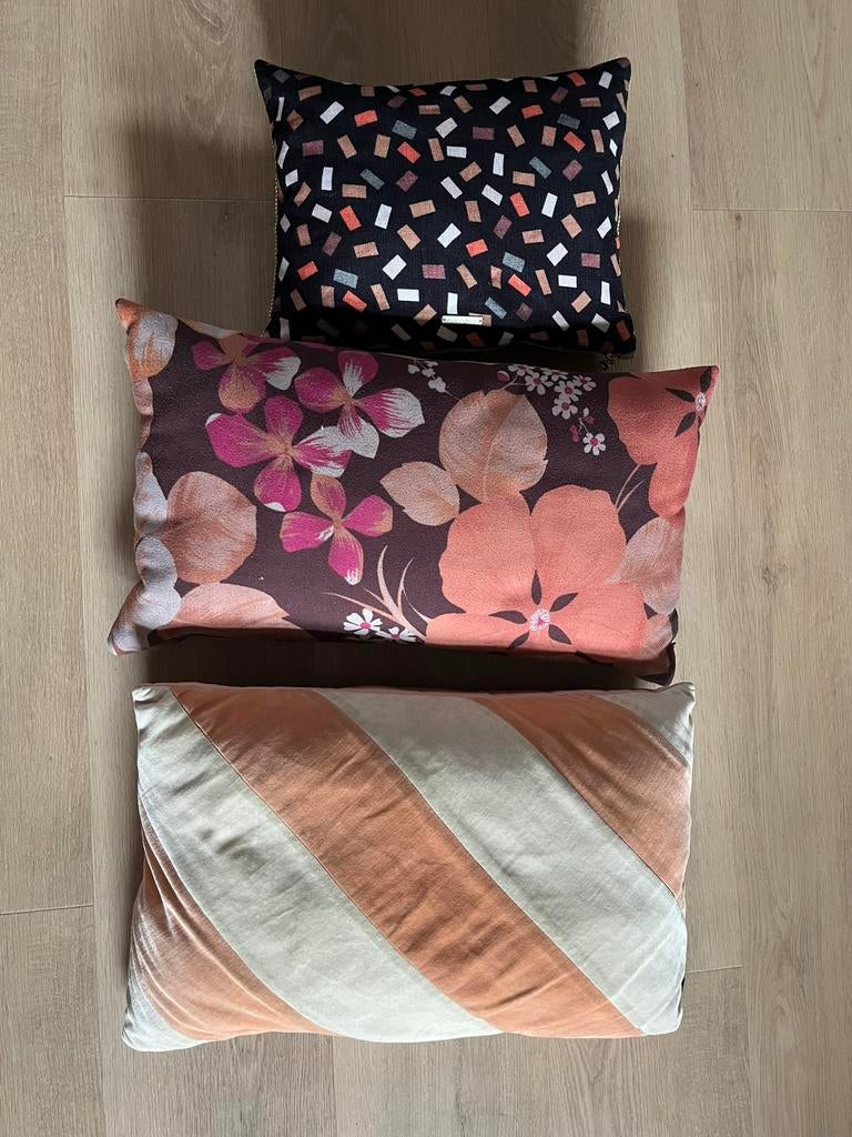 3 kussens HK Living, Huis en Inrichting, Ophalen, Zo goed als nieuw, Vierkant