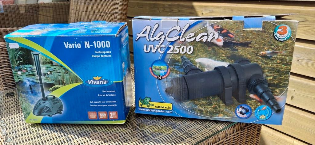 Vijverpomp Vivaria Vario N-1000 en UVC-lamp Ubbink AlgClear, Tuin en Terras, Ophalen, Nieuw