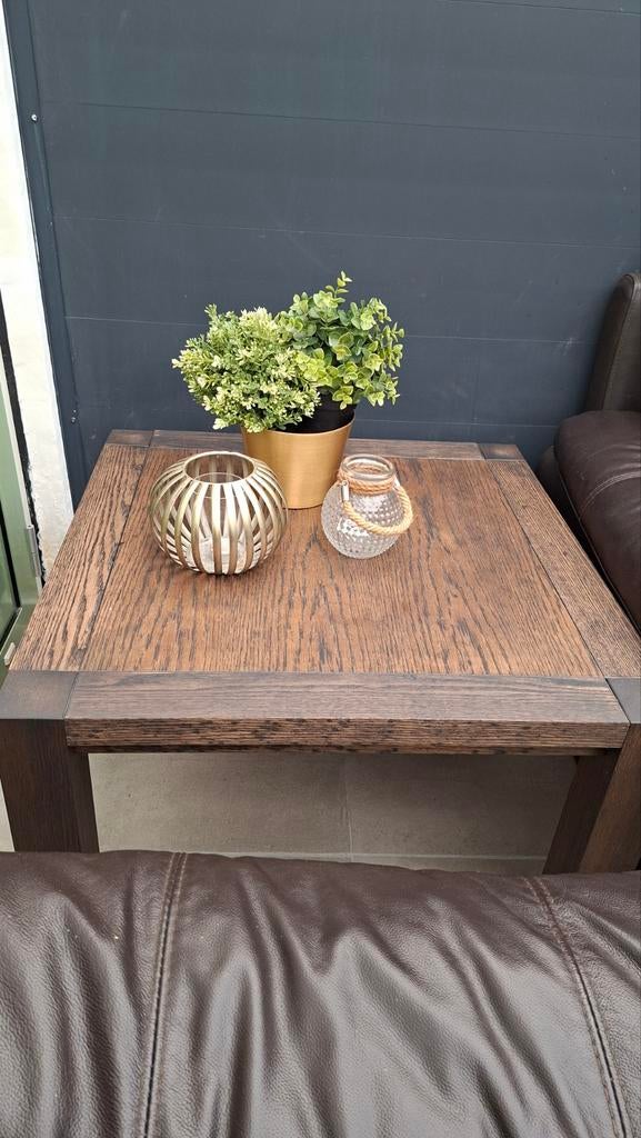 Hoektafeltje, Huis en Inrichting, Tafels | Salontafels, Ophalen, 50 tot 100 cm, Eikenhout, 50 tot 100 cm