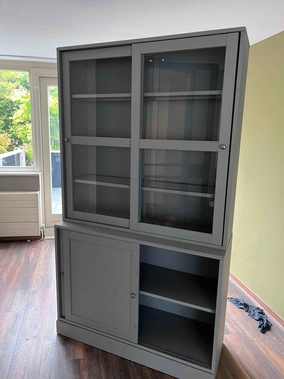 Havsta opberg & vitrine kast grijs, Huis en Inrichting, Ophalen, Zo goed als nieuw, 25 tot 50 cm, 50 tot 100 cm