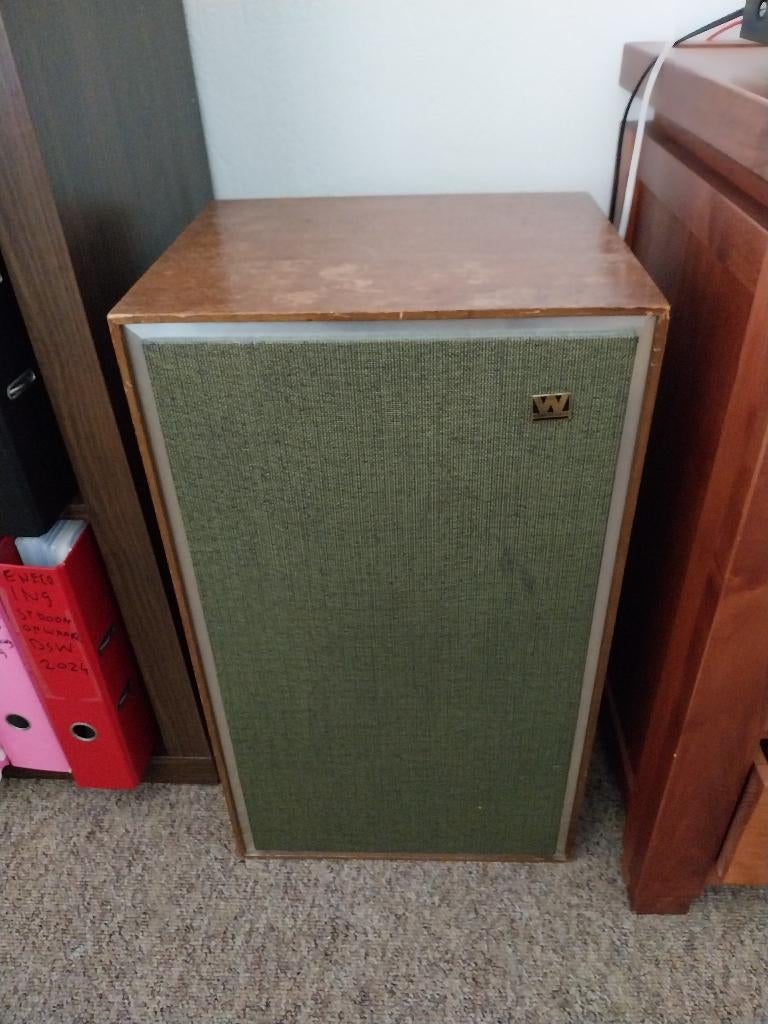 Wharfedale w2 dovedale speakers, Gebruikt, Minder dan 60 watt, Front, Rear of Stereo speakers, Ophalen