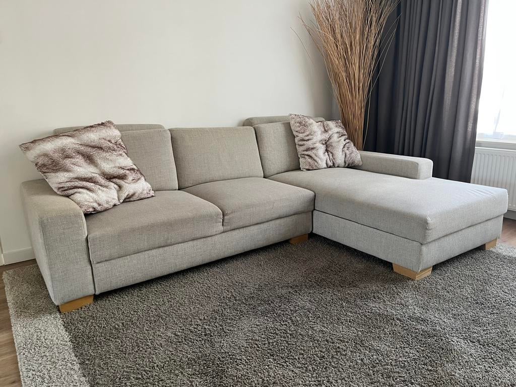 Stoffen hoekbank met hocker 300 x 200 cm, Huis en Inrichting, Ophalen, Gebruikt, Stof