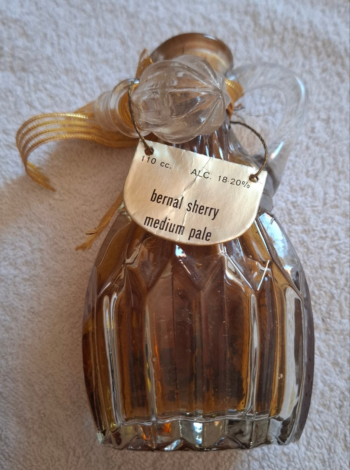 Vintage Bernal Sherry Medium Pale Flesje 110cc, Ophalen of Verzenden, Nieuw, Overige typen